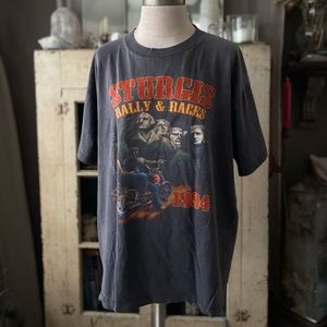 Vintage sturgis Harley Davidson short sleeve tshirt biker moto Valentine's gift